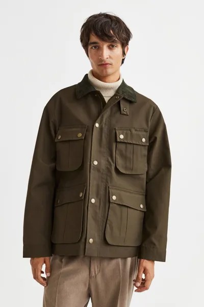 Куртка H&M, темно-зеленый хаки
