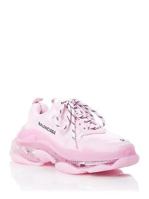 BALENCIAGA Женские розовые спортивные кроссовки с логотипом Comfort Triple S с круглым носком 4