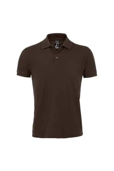 Однотонная рубашка-поло с короткими рукавами Prime Pique SOL'S, коричневый