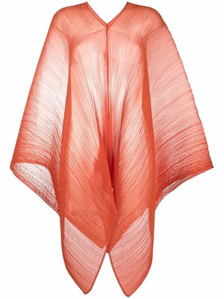 Pleats Please Issey Miyake туника асимметричного кроя с плиссировкой