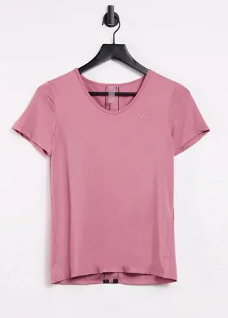 Розовая спортивная футболка с короткими рукавами и V-образным вырезом Only Play Bako-Розовый цвет