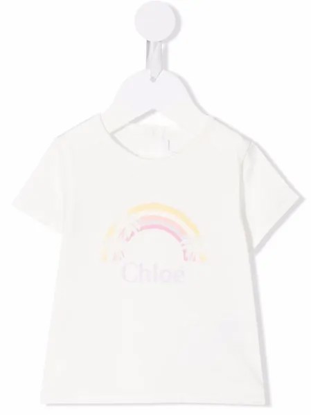 Chloé Kids футболка с логотипом