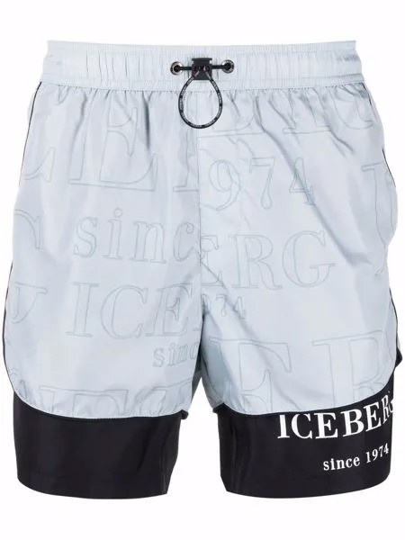 Iceberg плавки-шорты с кулиской и логотипом