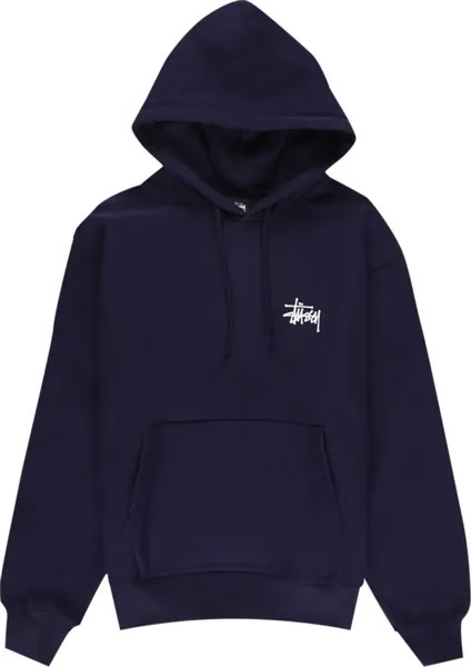 Толстовка Stussy Basic Hood 'Navy', синий