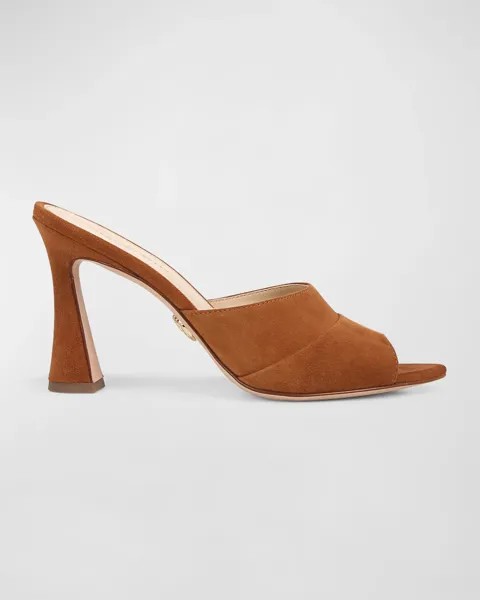 Замшевые сандалии-мюли Thora Veronica Beard, цвет Caramel Brown Suede