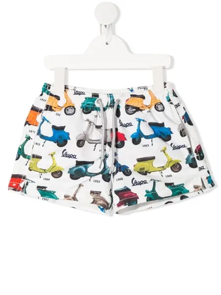 MC2 Saint Barth Kids плавки-шорты с принтом Vespa