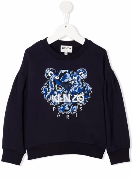 Kenzo Kids толстовка с вышивкой Tiger