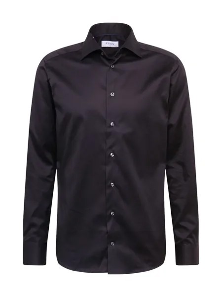 Деловая рубашка узкого кроя ETON Signature Twill, черный