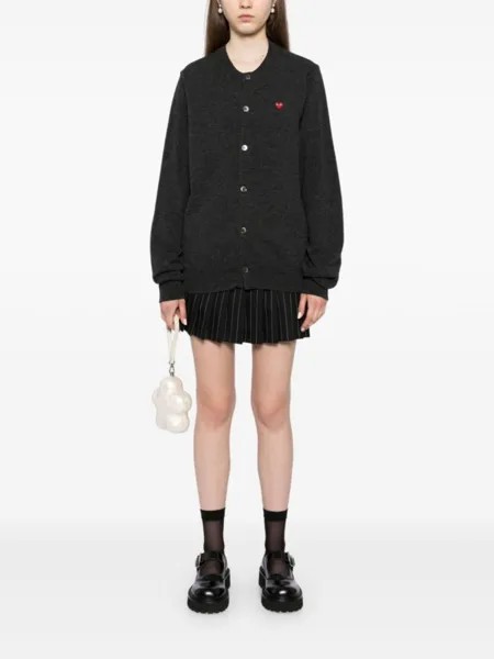 Comme Des Garçons Play шерстяной кардиган, серый