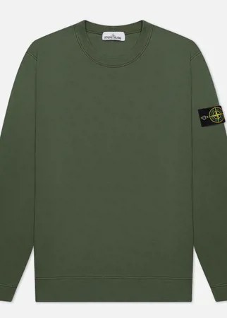 Мужская толстовка Stone Island Crew Neck Cotton Fleece, цвет оливковый, размер XXL