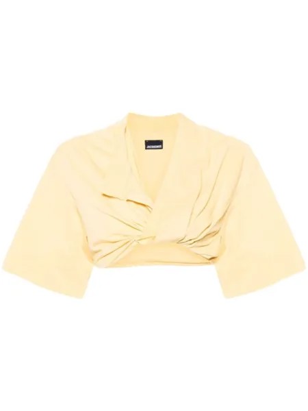 Jacquemus укороченная футболка Bahia, желтый