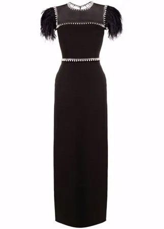 Jenny Packham платье с перьями