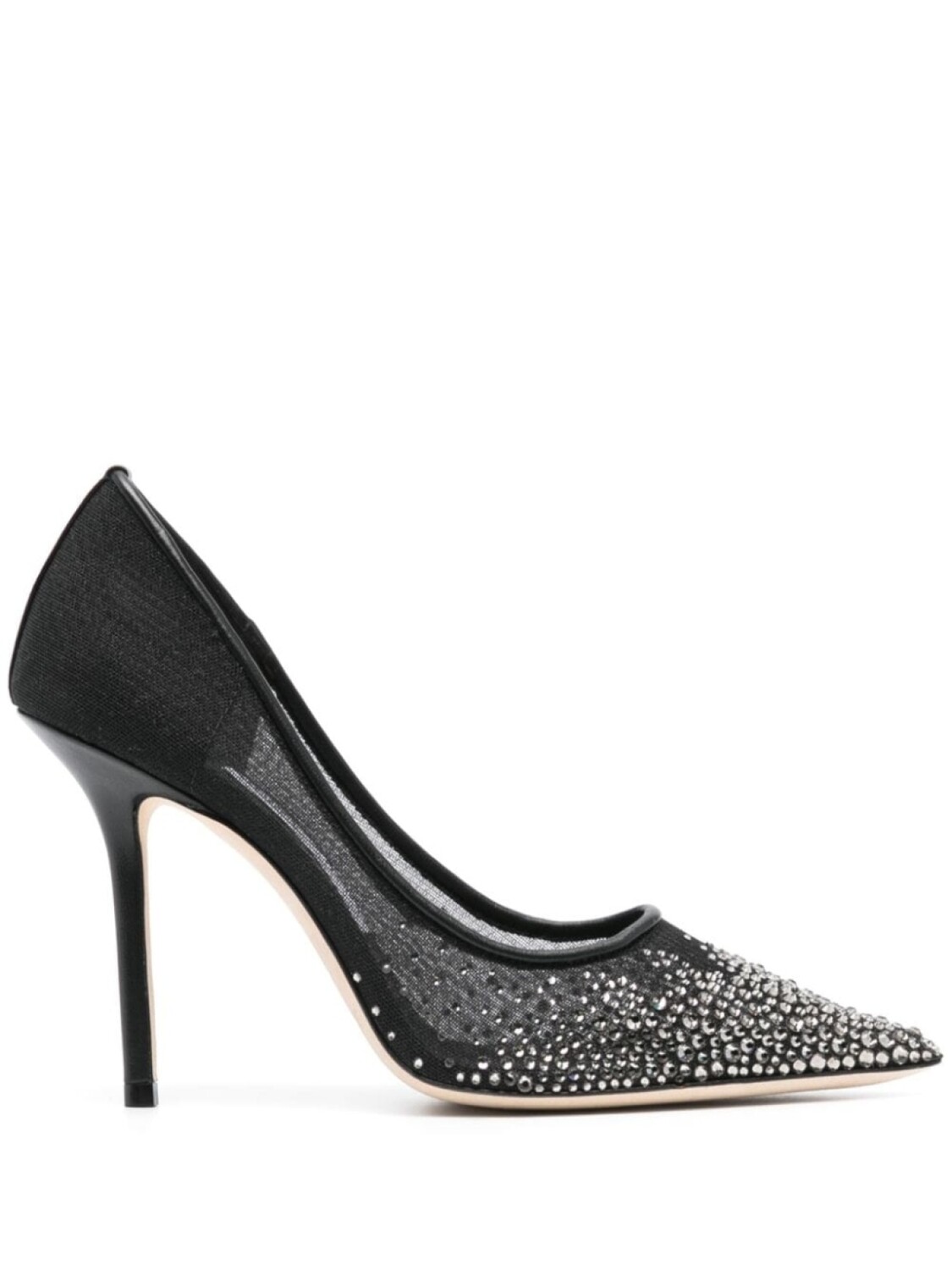 Jimmy Choo туфли-лодочки Love 100 с кристаллами, черный