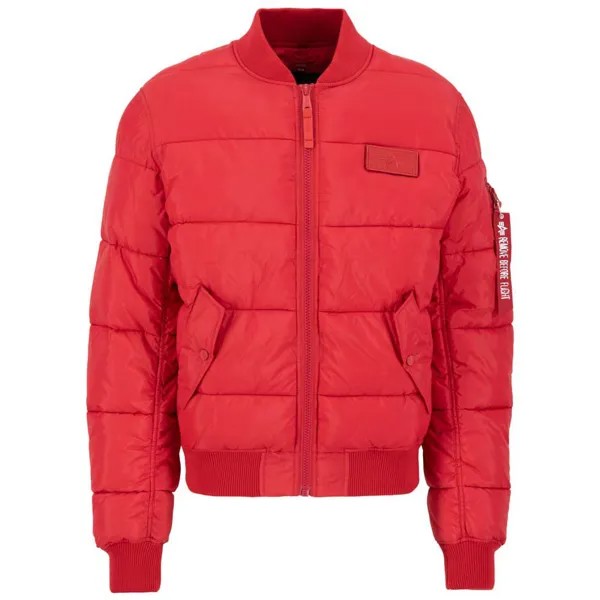 Куртка Alpha Industries MA-1 Puffer Bomber, красный
