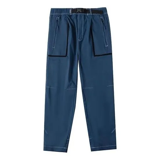 Спортивные штаны Men's adidas Solid Color Belt Woven Sports Pants/Trousers/Joggers Blue, мультиколор