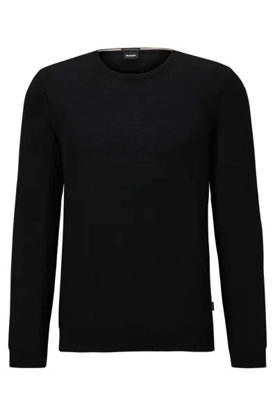 Джемпер Hugo Boss Slim-fit In Virgin Wool, черный