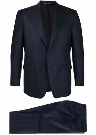 Canali полосатый костюм с однобортным пиджаком