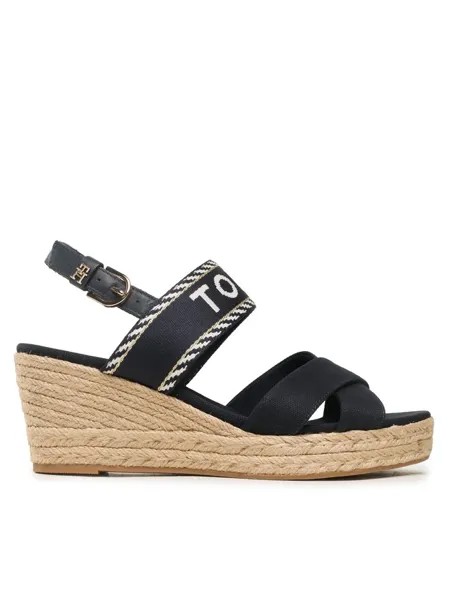 Эспадрильи Seasonal Webbing Mid Wedge Tommy Hilfiger, темно-синий