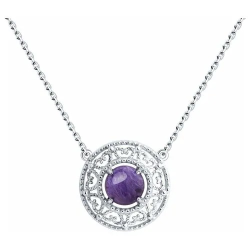 Колье из серебра с чароитом 94-370-00839-1