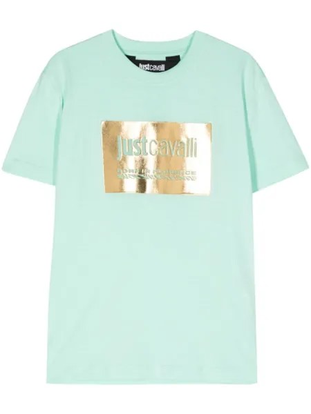 Just Cavalli футболка с тисненым логотипом, зеленый