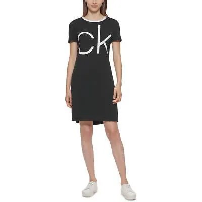 Calvin Klein Женское черное удобное мини-летнее платье-футболка XL BHFO 6187