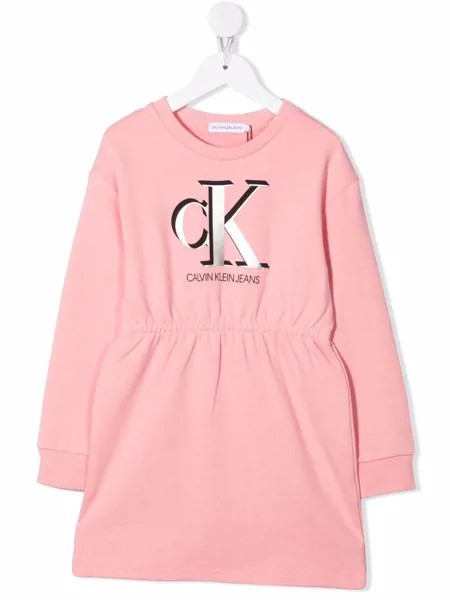 Calvin Klein Kids платье из органического хлопка с логотипом