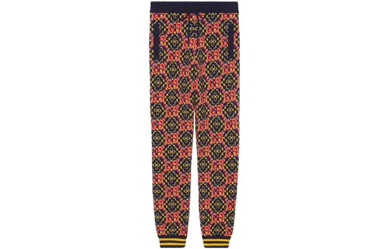 Трикотажные спортивные штаны мужские разноцветные Gucci, цвет Multicolor