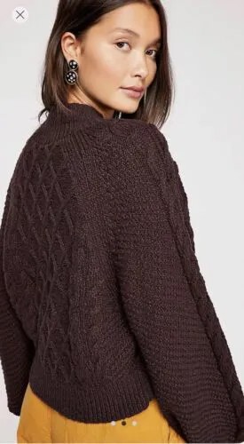 Пуловер Free People Parfait с ромбовидным узором Водолазка с рукавами дольмон ML