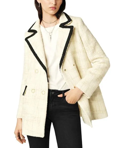 Пальто оверсайз с зубцами Fiara ba&sh, цвет Ivory/Cream