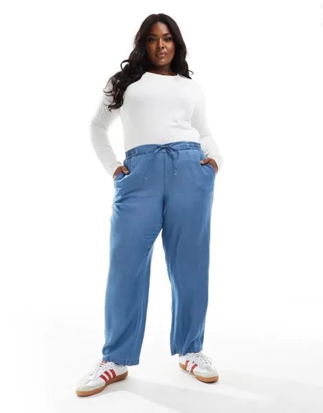 Синие зауженные брюки Vero Moda Curve