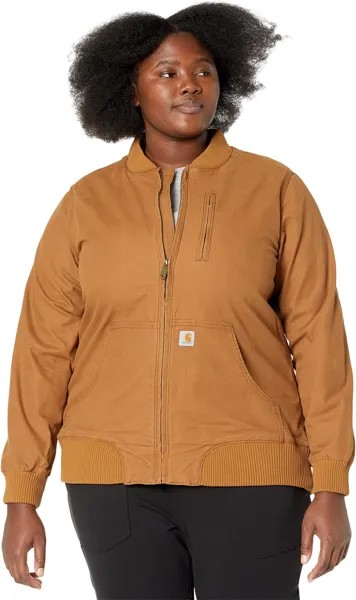Куртка Carhartt Plus Size Rugged Flex Relaxed Fit Canvas Jacket, цвет Carhartt Brown