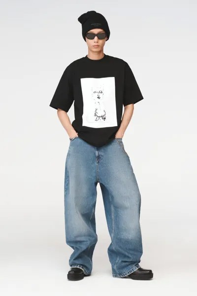 Широкие джинсы Steven Meisel ZARA, синий