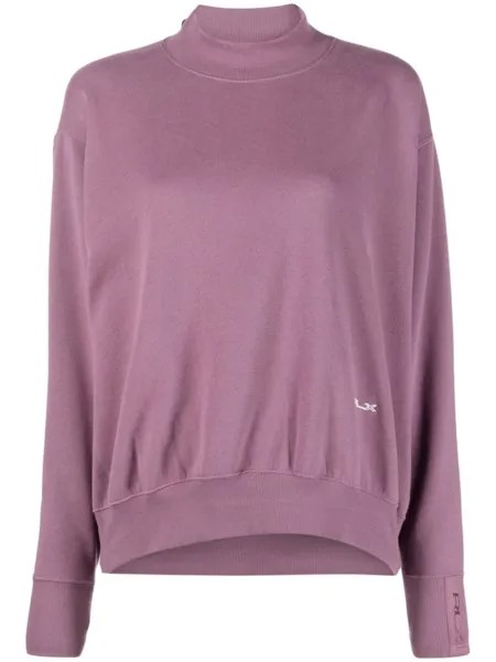 RLX Ralph Lauren джемпер с высоким воротником и вышитым логотипом, фиолетовый