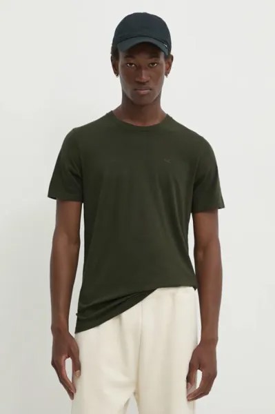 Хлопковая футболка Hollister Co., зеленый