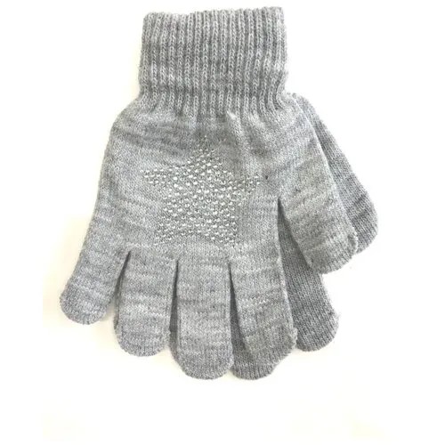 Перчатки Yo! демисезонные, размер 16, серый