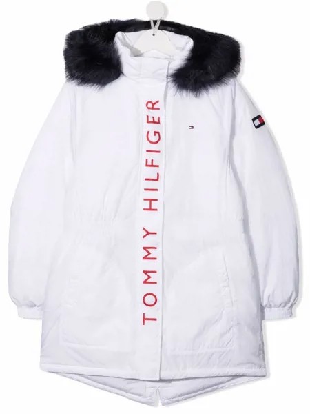 Tommy Hilfiger Junior куртка с капюшоном и искусственным мехом