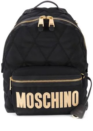 Moschino стеганый рюкзак с логотипом