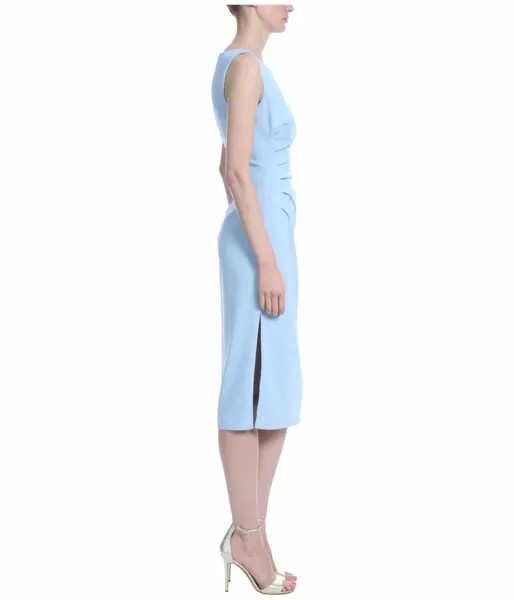 Платье Badgley Mischka, Side Ruched Fitted Crepe Dress