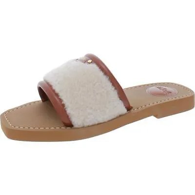 Chloe Womens Woody Beige Leather Slide Sandals Shoes 36 Medium (B,M) BHFO 6468