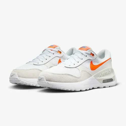 Кроссовки NIKE, размер 5Y, белый/бежевый