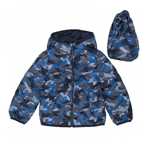 Куртка Chicco для мальчика, с капюшоном, размер 092, цвет тёмно-синий