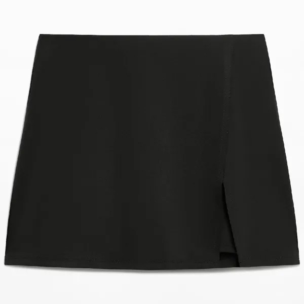 Юбка-шорты Oysho Front Cut, черный