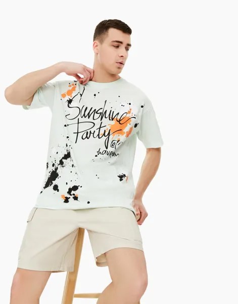 Футболка мужская Gloria Jeans BKT012185 зеленая M