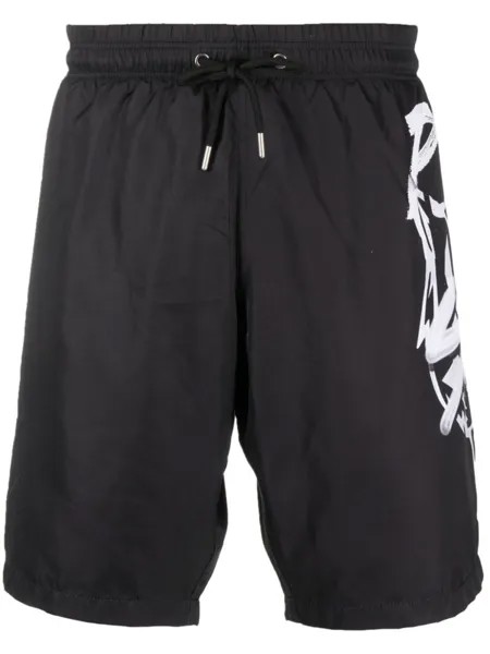 Plein Sport плавки с логотипом, черный