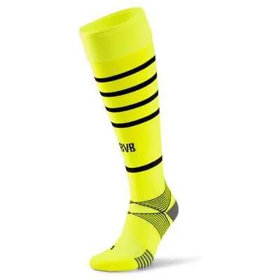 Puma Team Bvb Hooped Socks Replica Mens Yellow Athletic Casual 759099-03