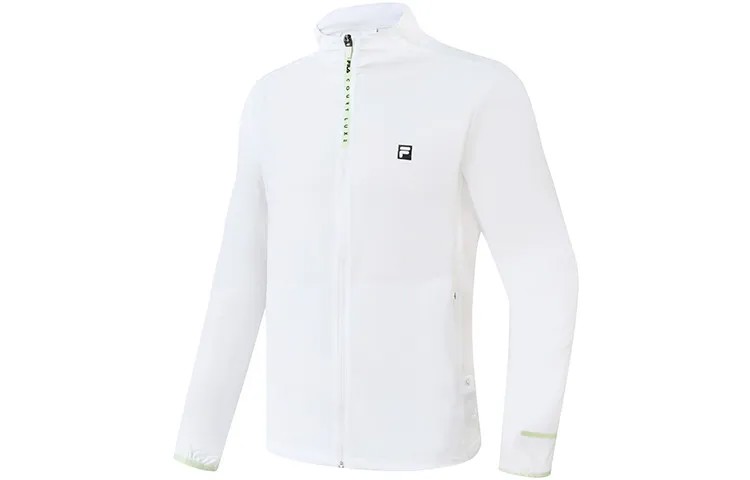 Куртка спортивная мужская белая Fila, цвет Jade White