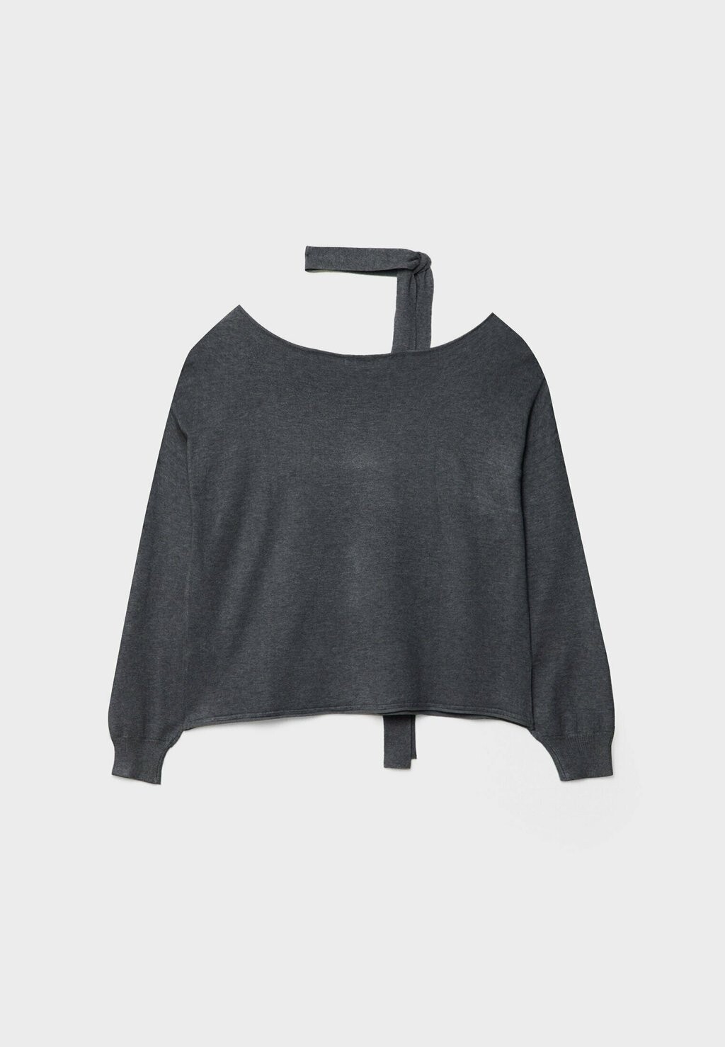 Джемпер BOAT NECK  Stradivarius, темно-серый