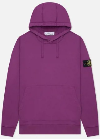 Мужская толстовка Stone Island Brushed Cotton Fleece Hoodie, цвет фиолетовый, размер S