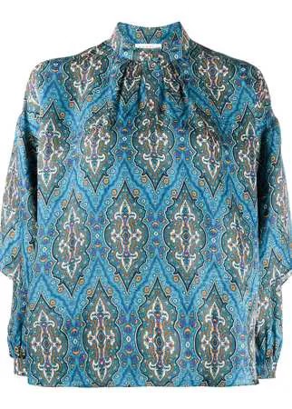 Sandro Paris блузка с абстрактным принтом