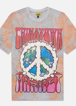 Мужская футболка Chinatown Market Peace On Earth Tie-Dye, цвет серый, размер S